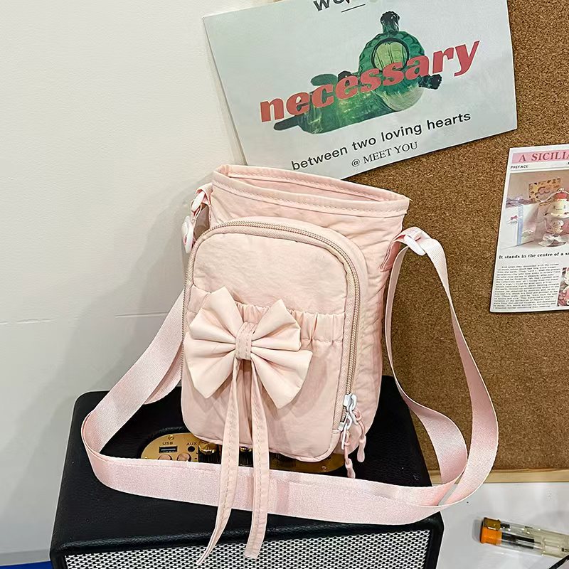 Women's Portable Bow Drawstring Waterproof Thermal Insulation Women's Messenger Bag