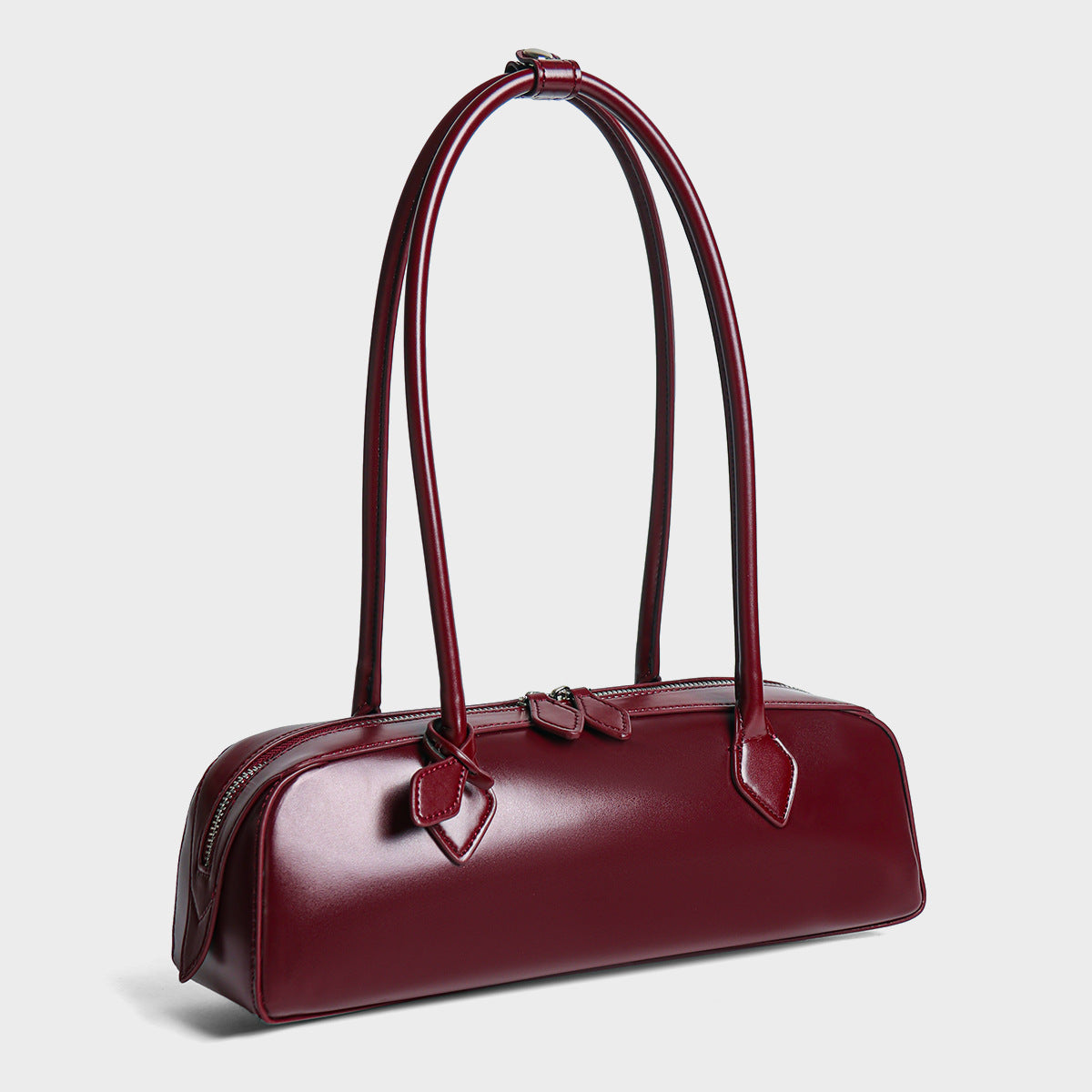 Wedding Design Large Capacity Genuine Underarm Strip Red Women's Leather Bag