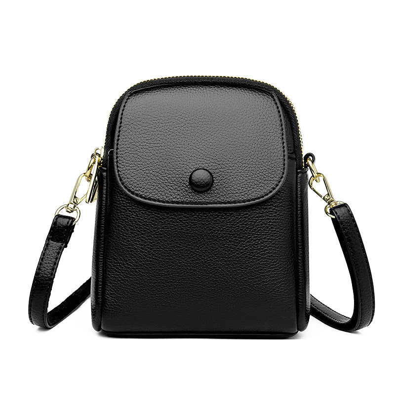 Women's Mobile Trendy Fashion Simple Genuine Leather Shoulder Bags