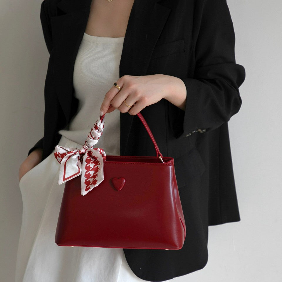 Women's Red Bridal Wedding High-grade Large Capacity Usually Available Handbags