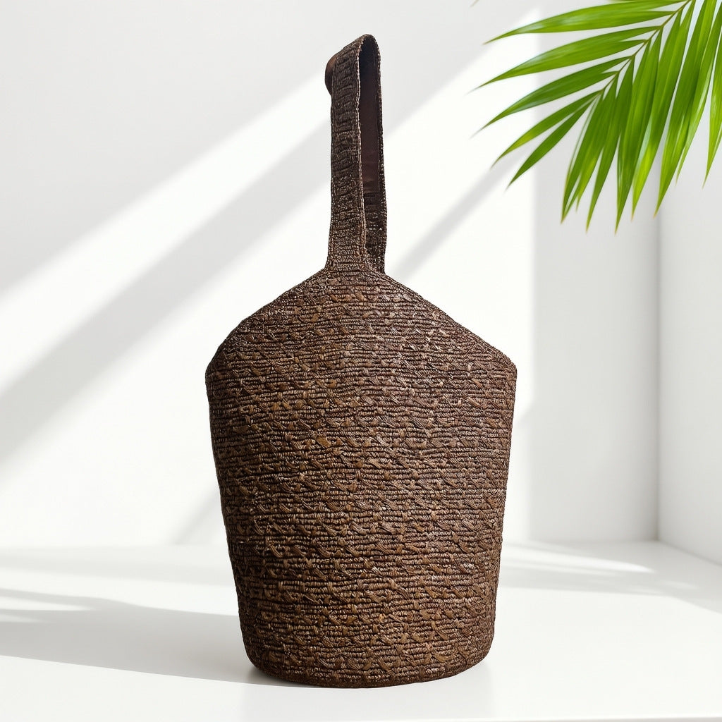 Women's Style Hand Crocheting Raffia Leisure Vacation Large Capacity Crocheted Women's Messenger Bag