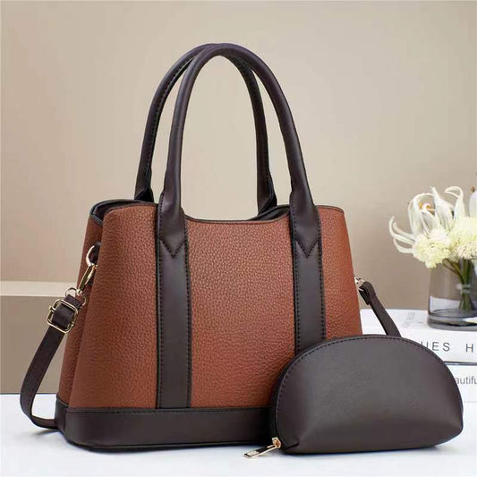Stitching Mother Contrast Color Fashion Trendy Small Square Bag