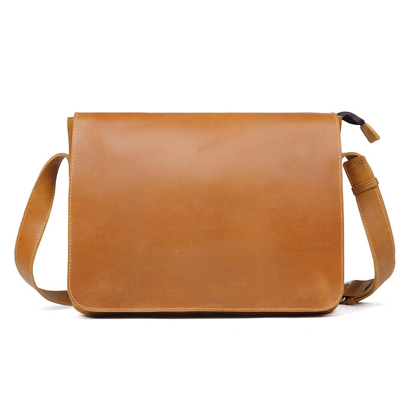 Crazy Horse Leather Simple Genuine Personality Bags