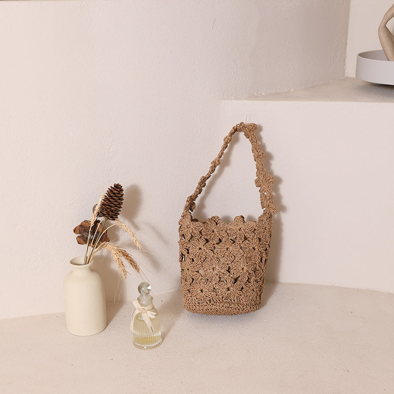 Women's Straw Fashion Lace Woven Seaside Vacation Bags