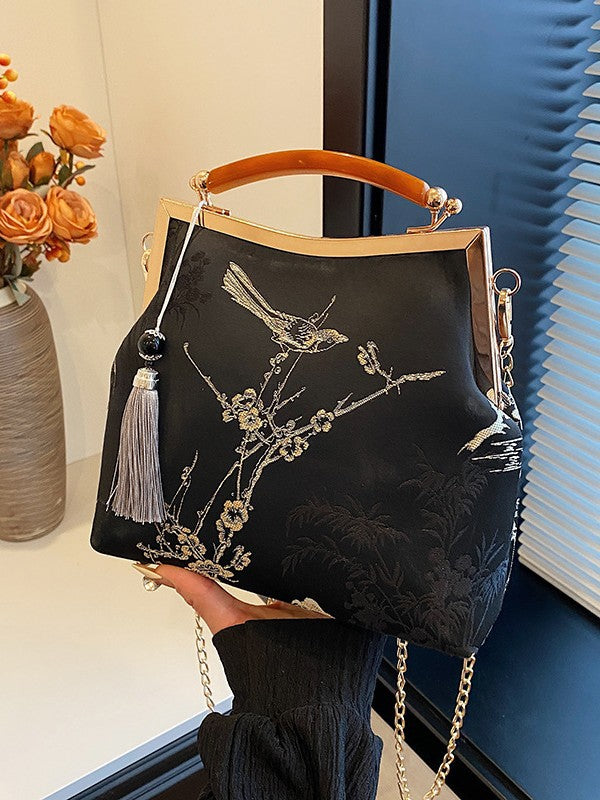 Women's Tassel Chinese Single Cheongsam Handmade Temperament Women's Handbag