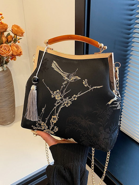 Women's Tassel Chinese Single Cheongsam Handmade Temperament Women's Handbag