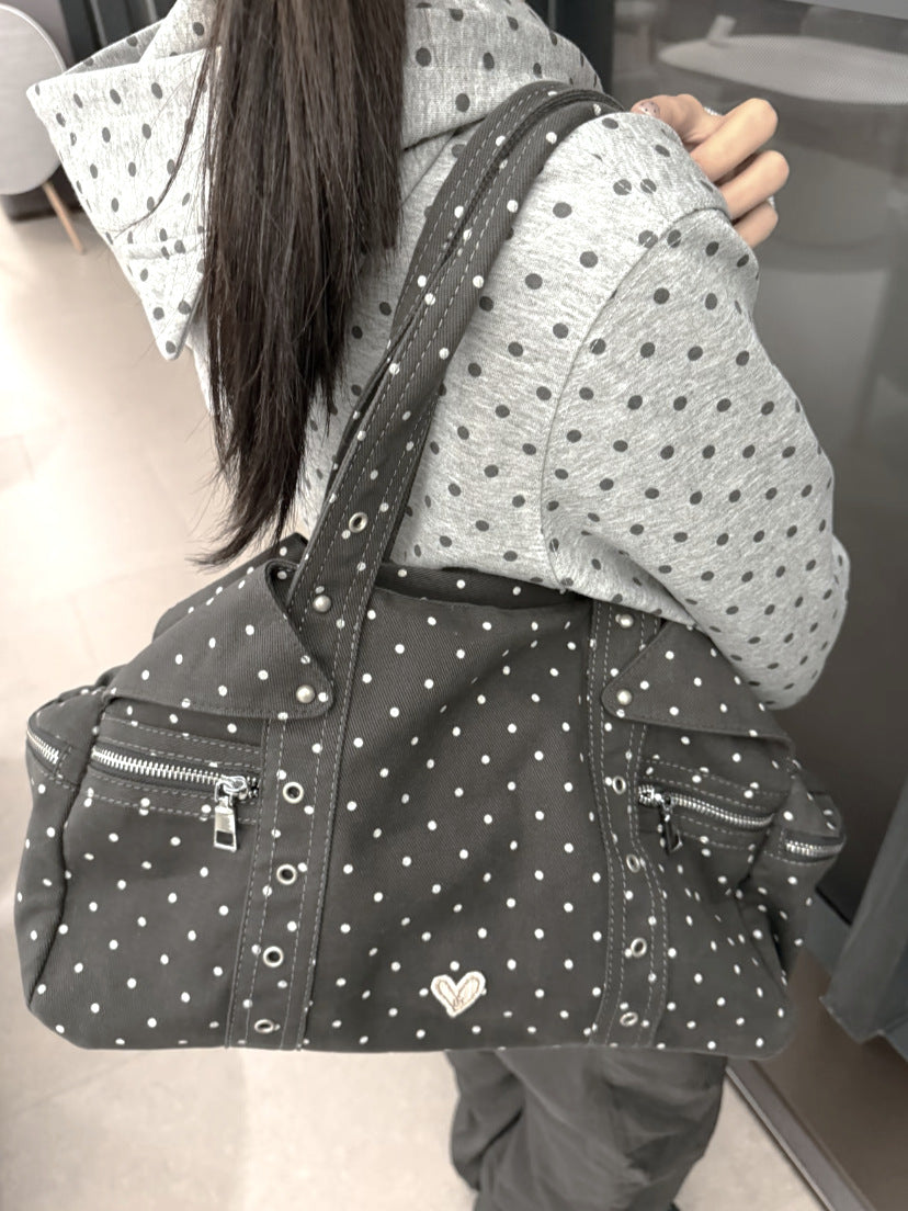 Polka Dot Commuter Love Light Asia Niche Large Capacity Women's Shoulder Bag