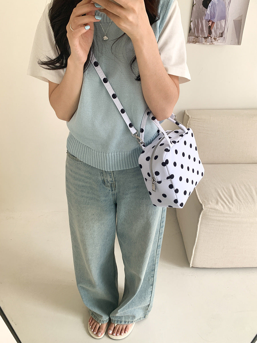 Women's Korean Niche Design Nylon Dot Commute Leisure Bags