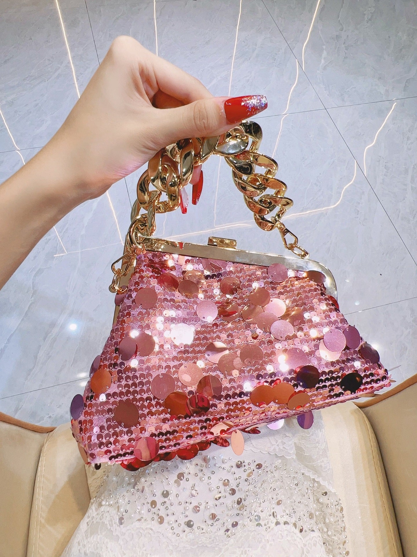 Women's Light Luxury Sequined Chain Fashion Bags