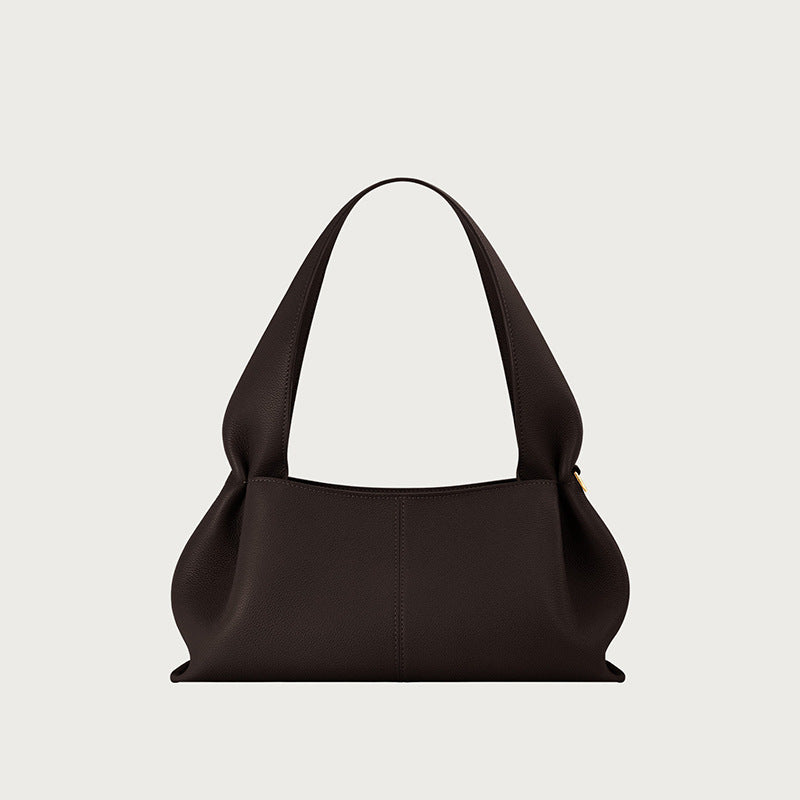 Women's Minority Fashion Trendy Portable Cloud High-grade Litchi Pattern Design Sense Women's Handbag