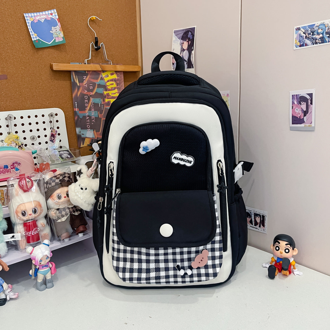 Korean Style Good-looking Dopamine Contrast Color Primary Secondary College Student Schoolbag