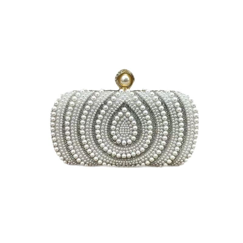 Women's Pearl Fashion Wedding Vintage White Cheongsam Bags