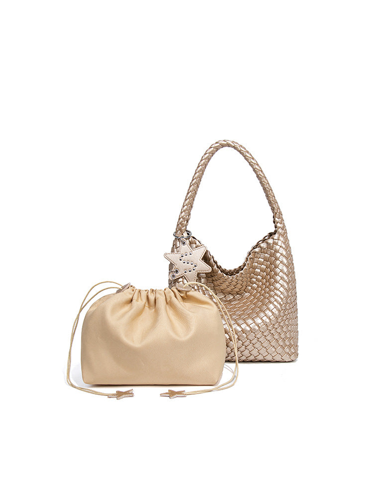 Women's Fashion Handmade Woven Trendy Simple Portable Women's Handbag