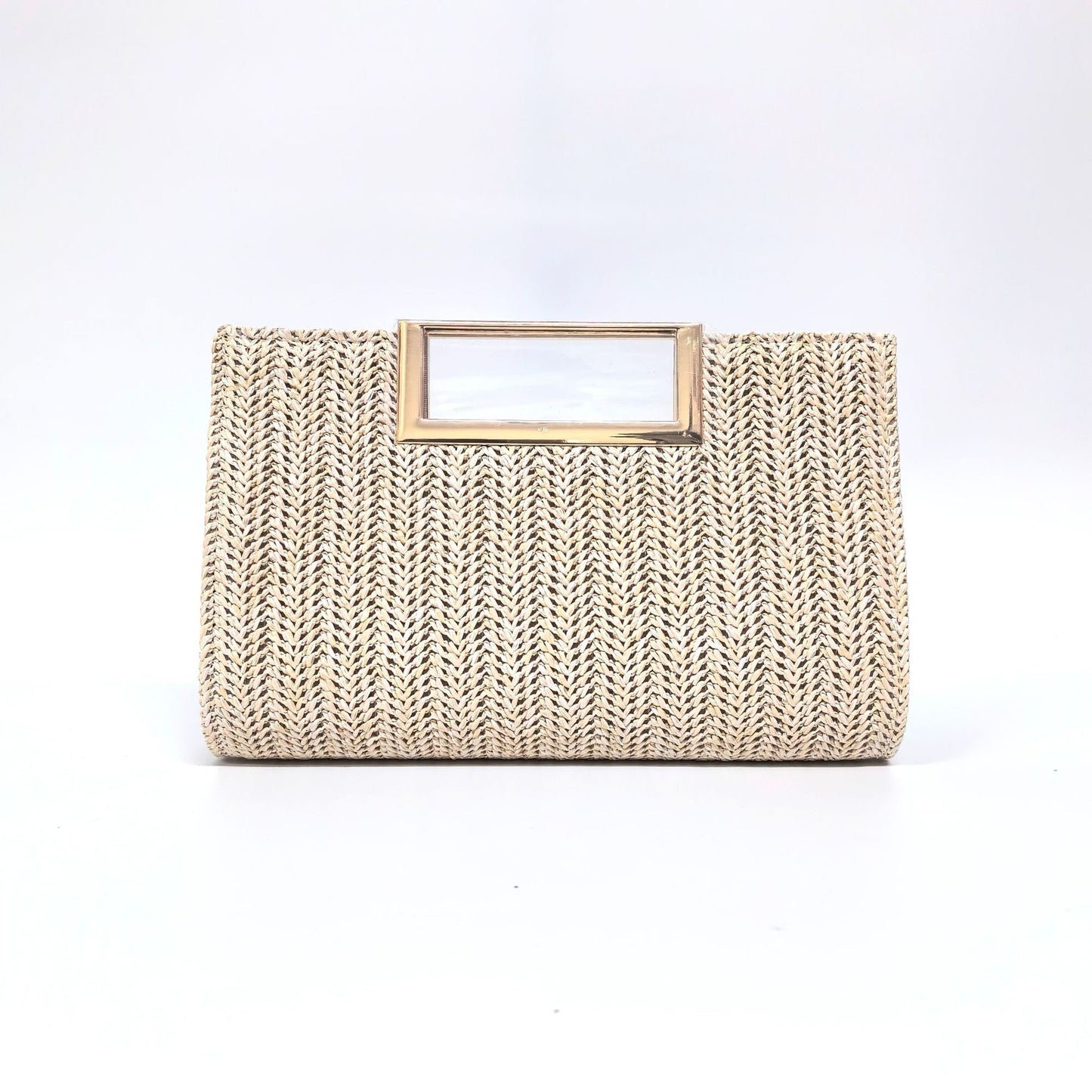 Women's Summer Straw Woven Simple Fashion Hardware Buckle