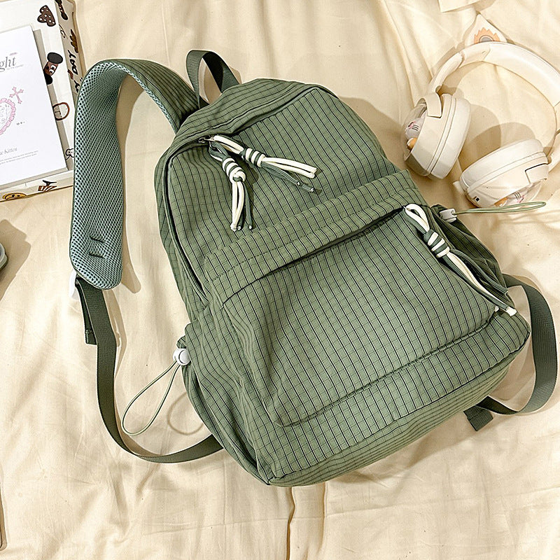 Good-looking Mori Style Fresh Plaid Heart Korean Party Backpacks