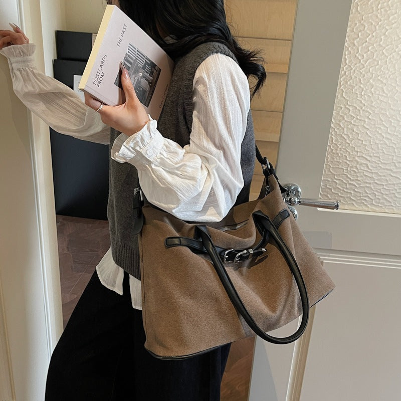 Women's Large Capacity Totes Korean Canvas Winter Commuter Tote Bag
