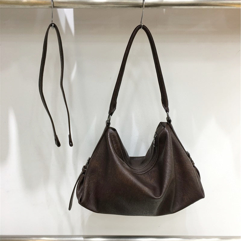 Cabinet Design Portable Underarm Vintage Suede Tote Bags
