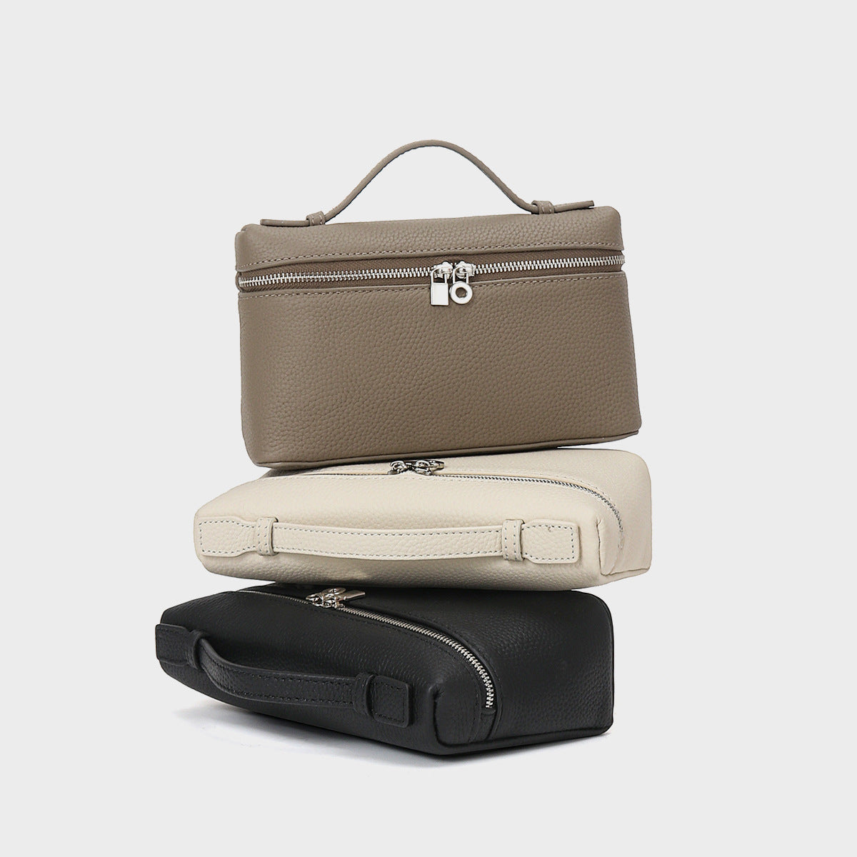 Women's Layer Cowhide Lunch Box Genuine White Women's Leather Bag
