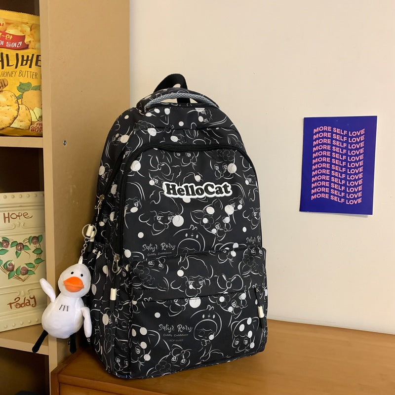 Spine Protection Burden Reduction Good-looking Junior High Large College Student Schoolbag