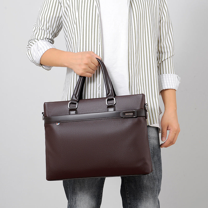 Men's Business Soft Leather Computer Portable For Men's Handbags
