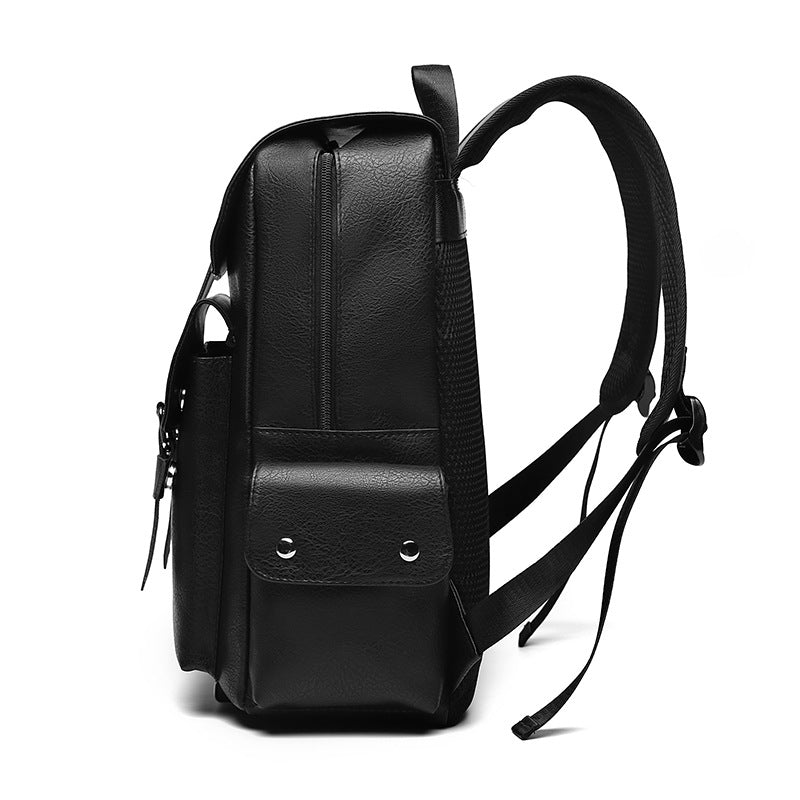 British Retro Soft Leather Large Capacity Leisure Backpack