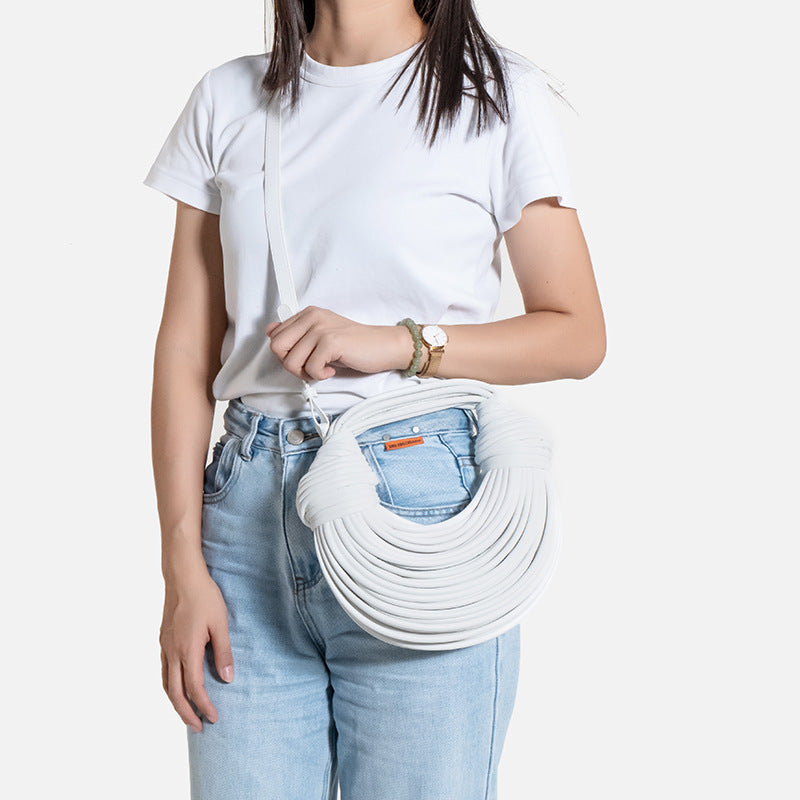 Women's Knitting Fashion Handmade Knotted Noodles One Women's Handbag