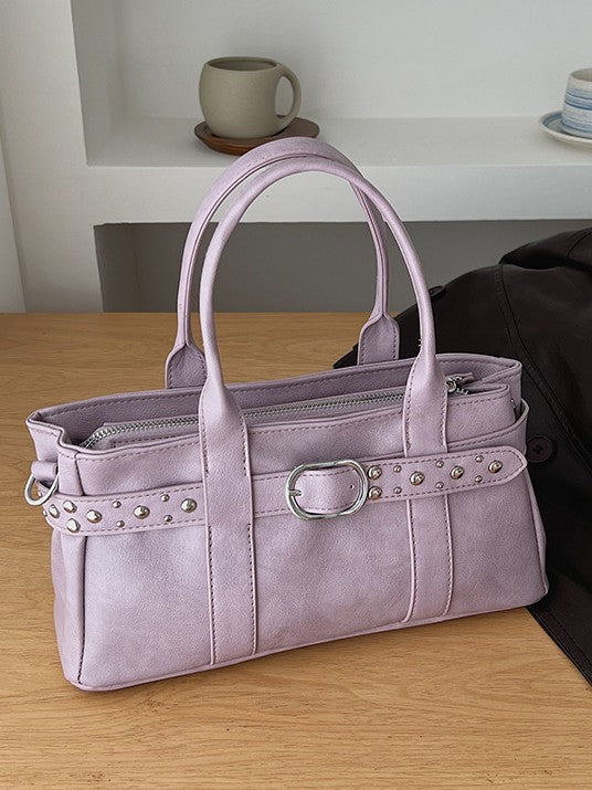 Women's Spring Fashion Decorative Rivets Commuter Large Capacity Women's Shoulder Bag