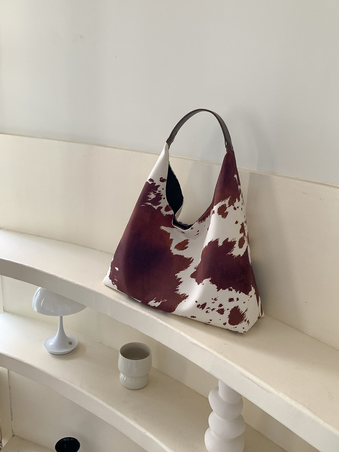 Cows Pattern Large Capacity Female Trend Daily Commuter Fashion Women's Shoulder Bag