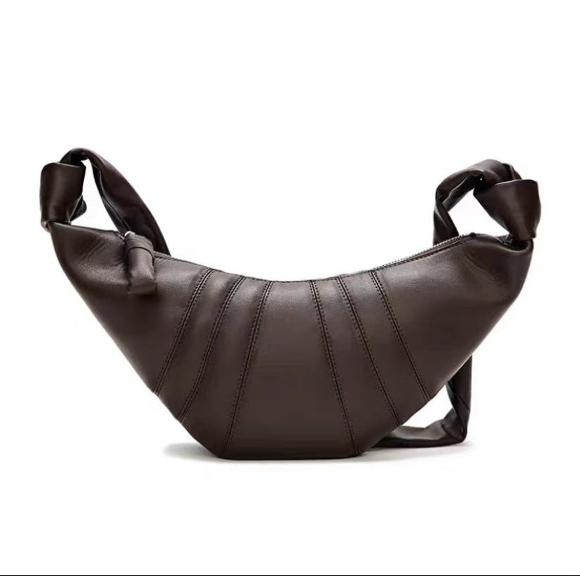 Sheepskin Croissant Niche Can Celebrate Crescent Moon Women's Messenger Bag
