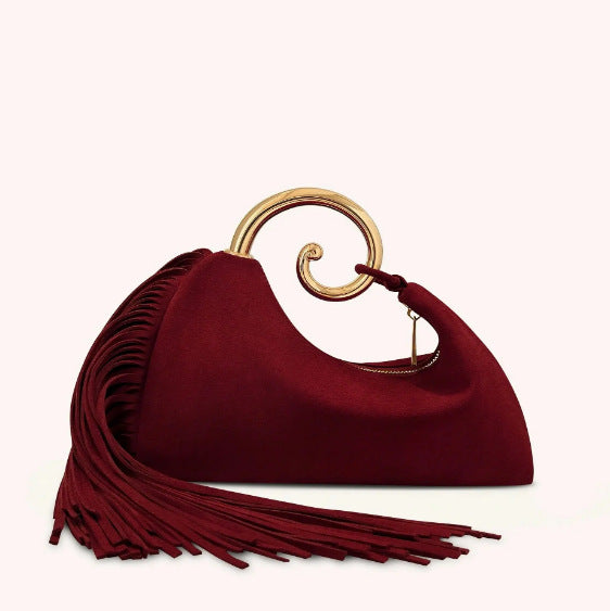 Retro Advanced Texture Fashion Elegant Tassel Bags