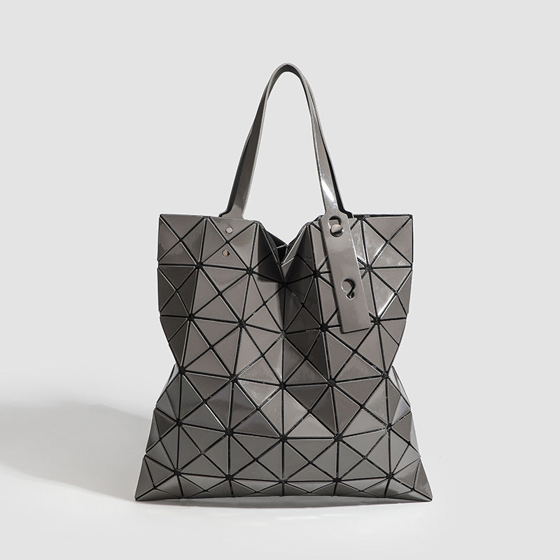 Geometric Rhombus Magic Color Large Capacity Everyday Joker Lightweight Single Women's Shoulder Bag