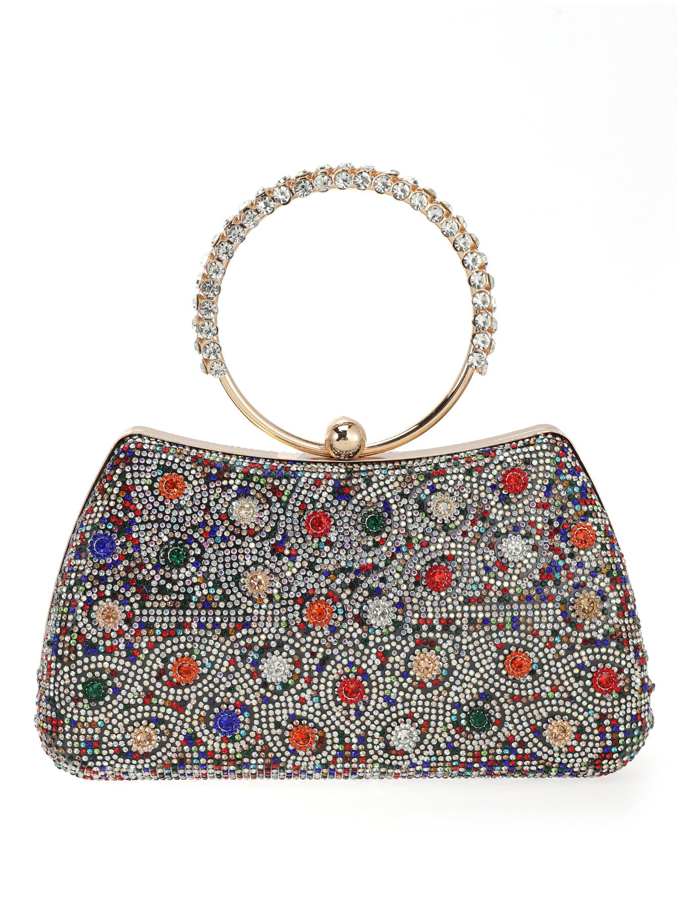 Women's Rhinestone Box Diamond Portable Banquet Bride Handbags