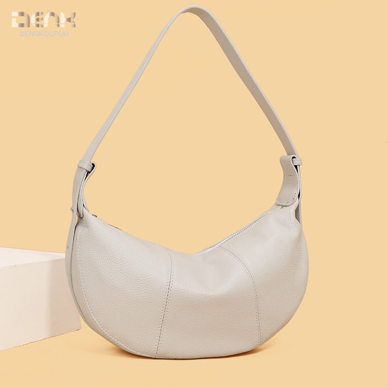 Women's Genuine Leather Fashion Large Capacity Underarm Bags