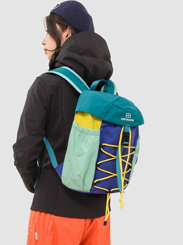 Women's Portable Contrast Color Leisure Drawstring College Backpacks