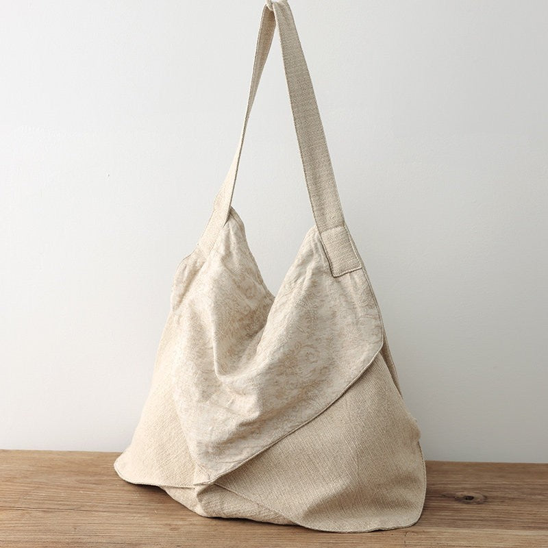 Women's Leisure Artistic Cotton Linen Canvas Large Capacity Advanced Idle Style Bags