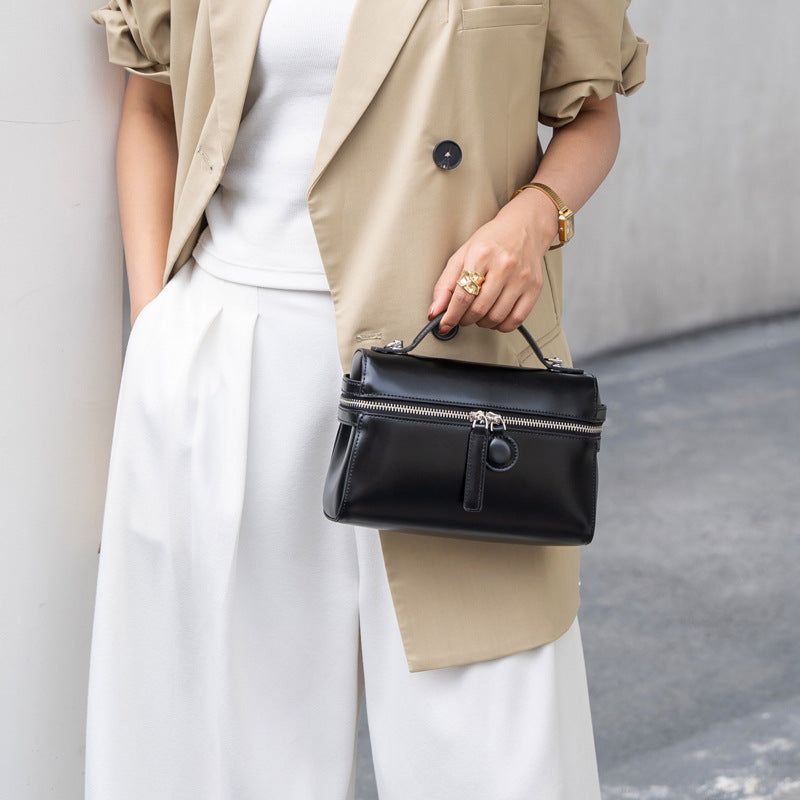 Women's Trendy Textured Simple Versatile Retro Women's Shoulder Bag