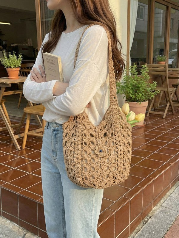 Fashion Portable Beach Vacation Idle Style Tote Bag