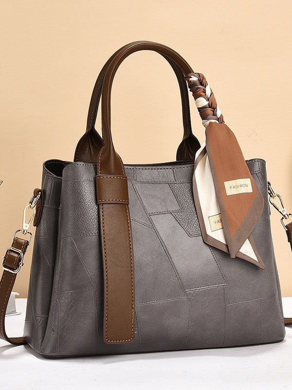 Women's Retro Fashion Mom Texture Embossed Large Women's Handbag