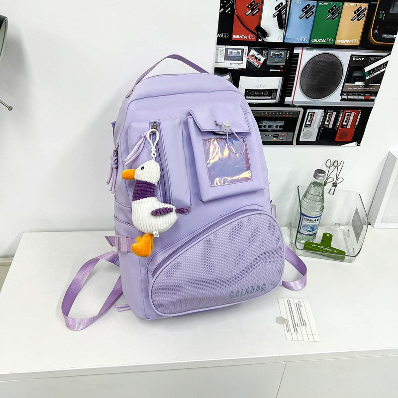 Large Capacity Female Niche Solid Color Male Good-looking Independent Sports Backpacks