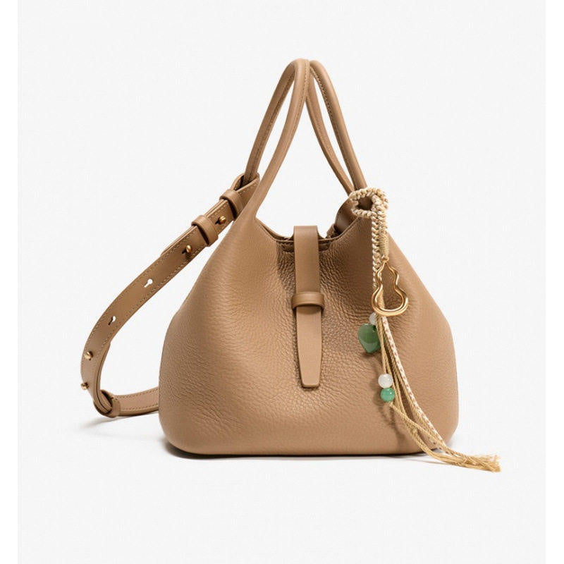 Slope Echo Vegetable Basket Top Layer Cowhide Handbags