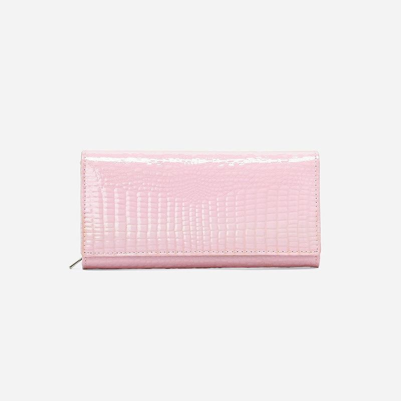 Charming Women's Crocodile Pattern Long Clutch Ladies Wallet