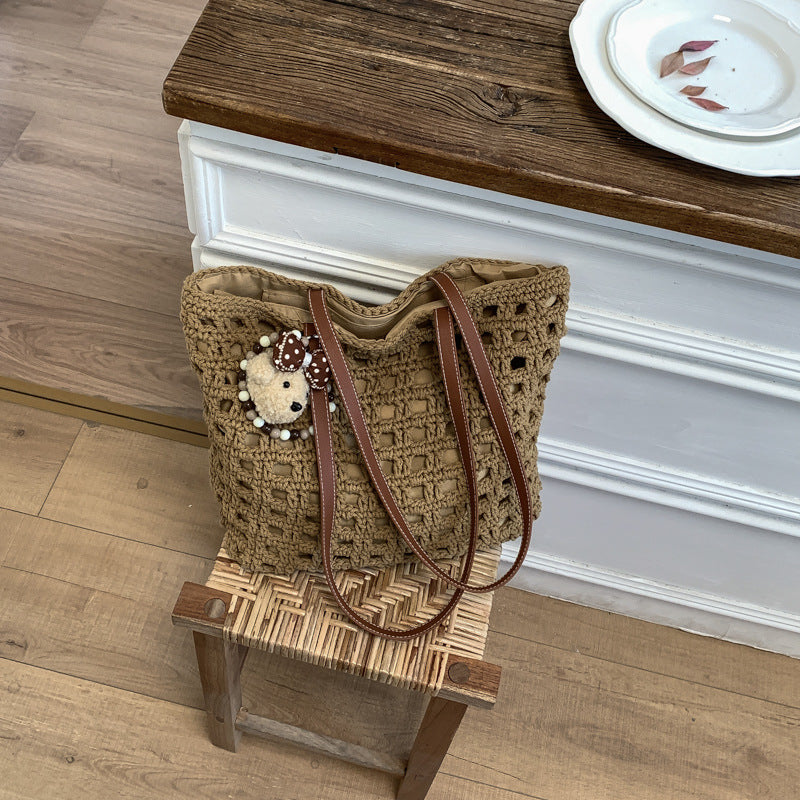 Holiday Woven Light Luxury Commuter Fashionable Stylish Hollow Bags
