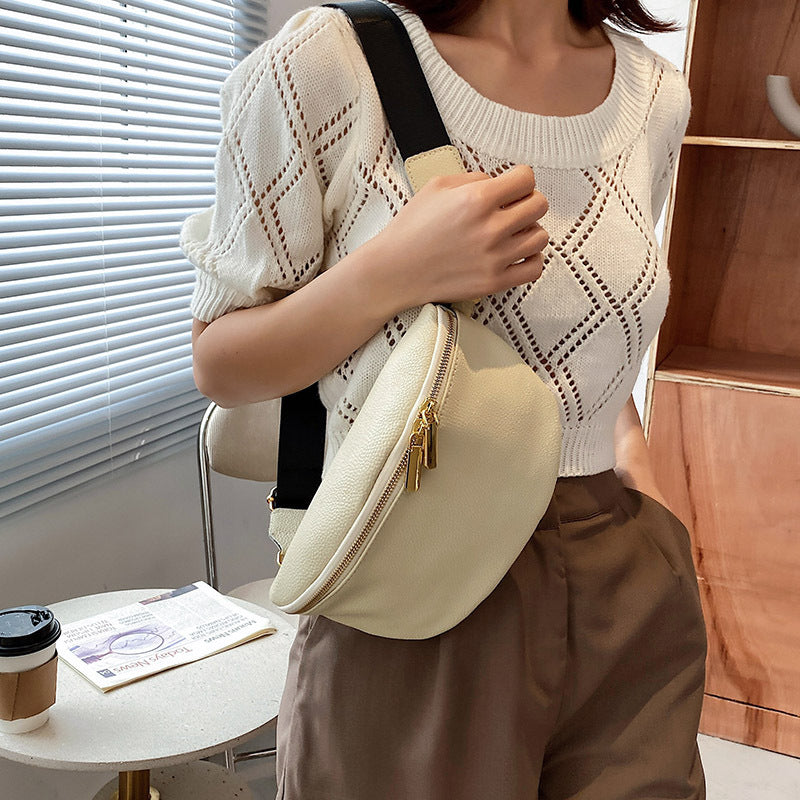 Women's Korean Style Black Summer Popular Fashion Women's Chest Bag, Fanny Pack