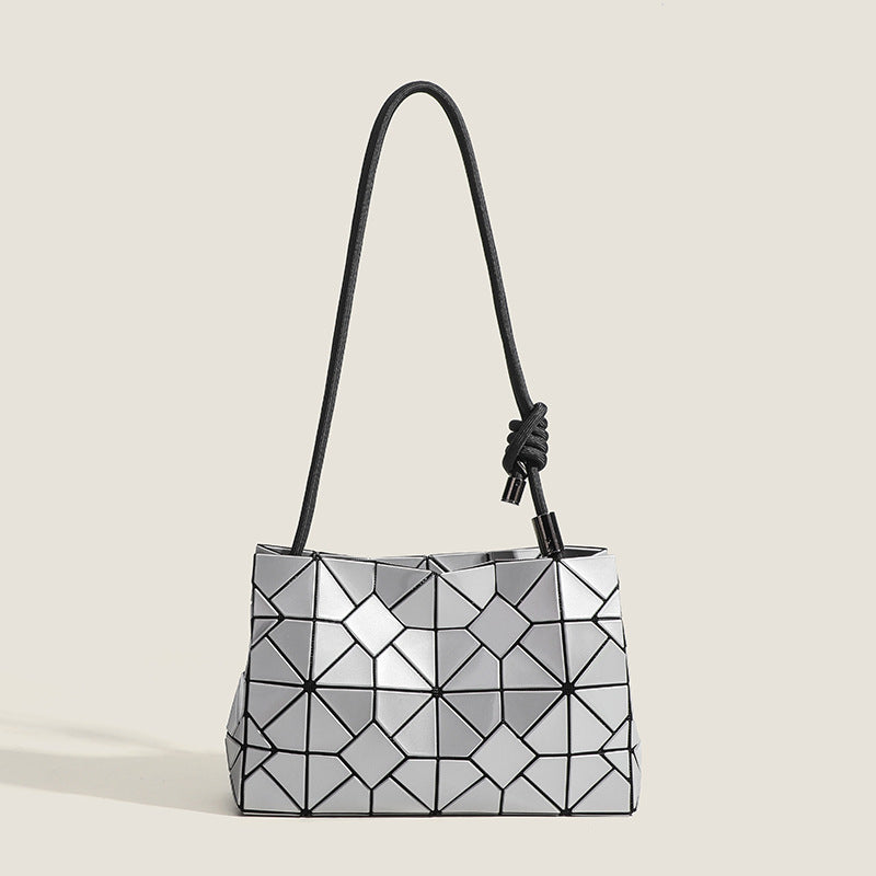 Trendy Geometric Rhombus Sequin Drawstring Fashion One Women's Shoulder Bag