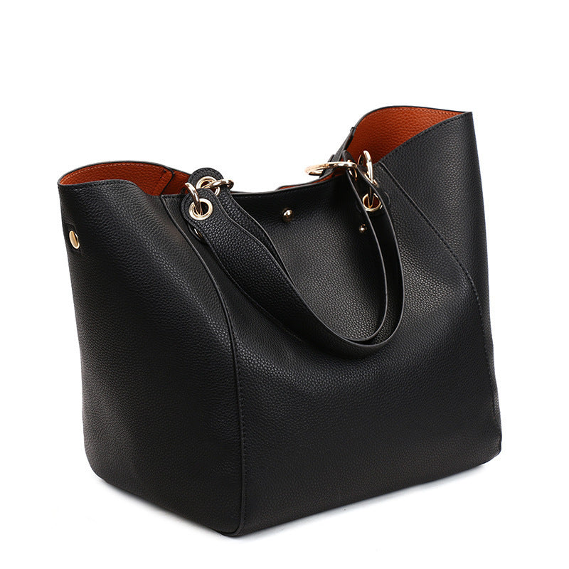 Women's Capacity Fashion Hand Simple Commute Solid Color Women's Shoulder Bag
