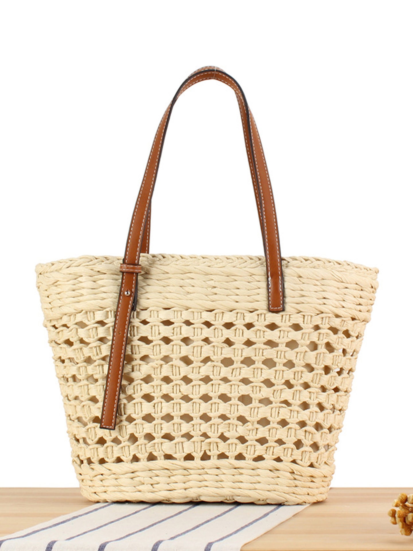 Woven Western Style Hollow Seaside Vacation Women's Shoulder Bag