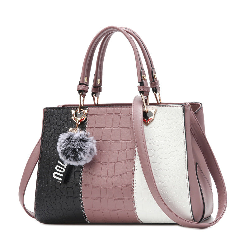 Women's Color Contrast Patchwork Elegant Korean Fashion Women's Handbag
