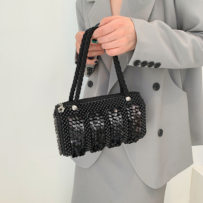 Summer Mori Style Soft Fashion Classic Pearl Hand Carrying Women's Shoulder Bag