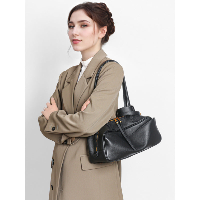 Women's Niche Bowling Genuine High Sense Boston Women's Leather Bag