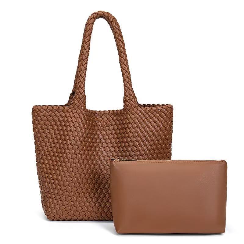 Women's Hand-woven Large Capacity Totes Mother Commuter Shoulder Bags